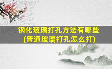 钢化玻璃打孔方法有哪些(普通玻璃打孔怎么打)