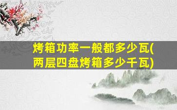 烤箱功率一般都多少瓦(两层四盘烤箱多少千瓦)