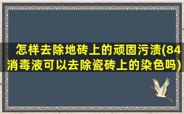 怎样去除地砖上的顽固污渍(84消毒液可以去除瓷砖上的染色吗)