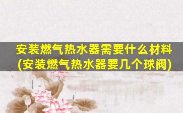 安装燃气热水器需要什么材料(安装燃气热水器要几个球阀)