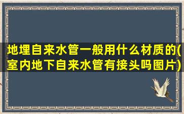 地埋自来水管一般用什么材质的(室内地下自来水管有接头吗图片)