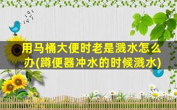 用马桶大便时老是溅水怎么办(蹲便器冲水的时候溅水)