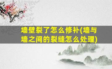 墙壁裂了怎么修补(墙与墙之间的裂缝怎么处理)