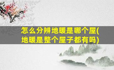 怎么分辨地暖是哪个屋(地暖是整个屋子都有吗)