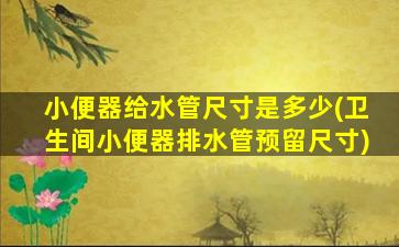 小便器给水管尺寸是多少(卫生间小便器排水管预留尺寸)