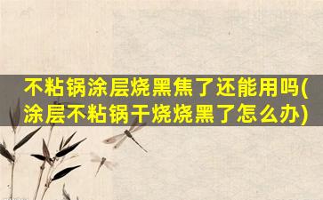 不粘锅涂层烧黑焦了还能用吗(涂层不粘锅干烧烧黑了怎么办)