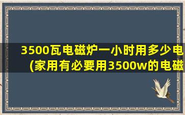 3500瓦电磁炉一小时用多少电(家用有必要用3500w的电磁炉吗)