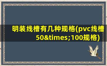 明装线槽有几种规格(pvc线槽50×100规格)