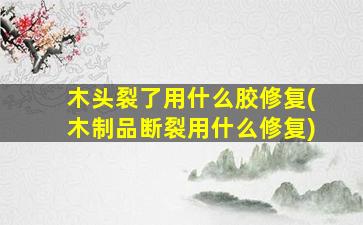 木头裂了用什么胶修复(木制品断裂用什么修复)