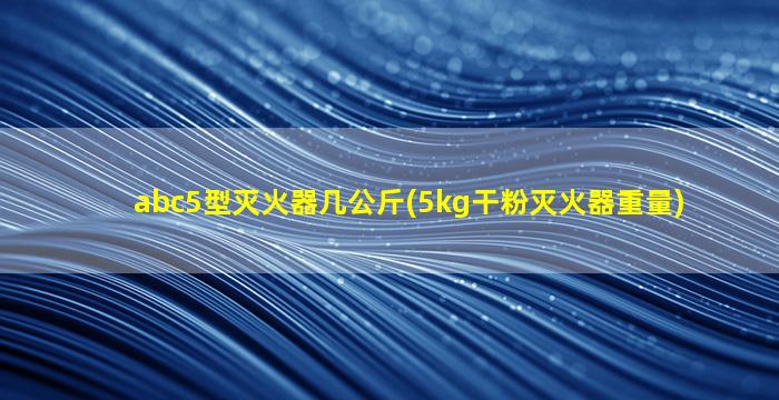 abc5型灭火器几公斤(5kg干粉灭火器重量)