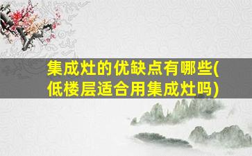 集成灶的优缺点有哪些(低楼层适合用集成灶吗)