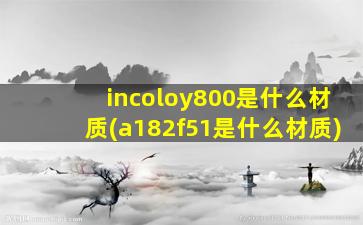 incoloy800是什么材质(a182f51是什么材质)