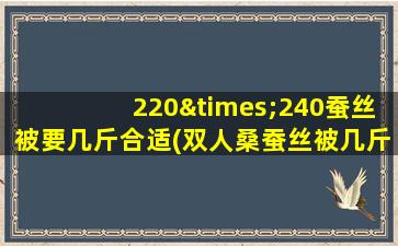 220×240蚕丝被要几斤合适(双人桑蚕丝被几斤最好)