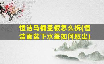 恒洁马桶盖板怎么拆(恒洁面盆下水盖如何取出)