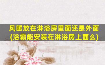 风暖放在淋浴房里面还是外面(浴霸能安装在淋浴房上面么)