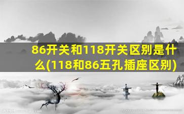 86开关和118开关区别是什么(118和86五孔插座区别)