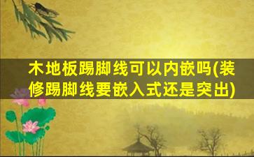 木地板踢脚线可以内嵌吗(装修踢脚线要嵌入式还是突出)