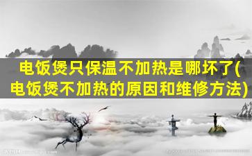 电饭煲只保温不加热是哪坏了(电饭煲不加热的原因和维修方法)