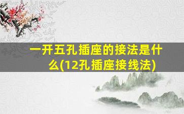 一开五孔插座的接法是什么(12孔插座接线法)