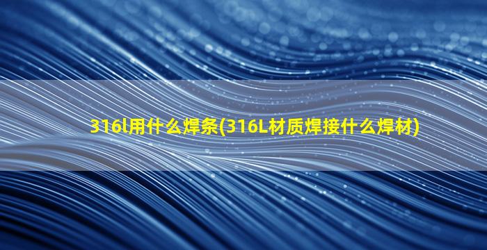 316l用什么焊条(316L材质焊接什么焊材)