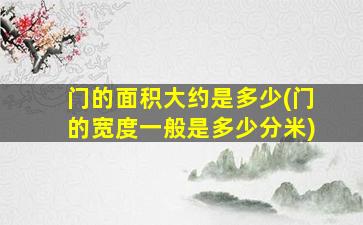 门的面积大约是多少(门的宽度一般是多少分米)