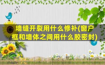 墙缝开裂用什么修补(窗户框和墙体之间用什么胶密封)