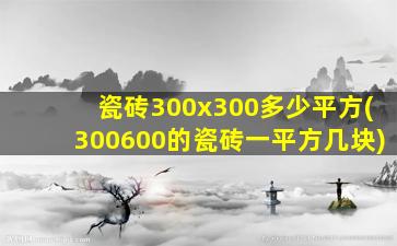 瓷砖300x300多少平方(300600的瓷砖一平方几块)