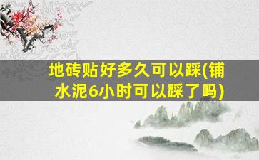 地砖贴好多久可以踩(铺水泥6小时可以踩了吗)
