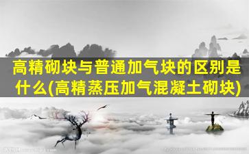 高精砌块与普通加气块的区别是什么(高精蒸压加气混凝土砌块)