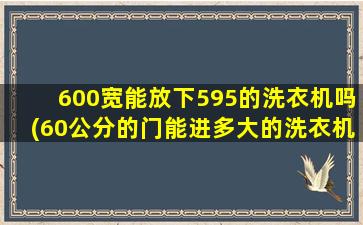 600宽能放下595的洗衣机吗(60公分的门能进多大的洗衣机)