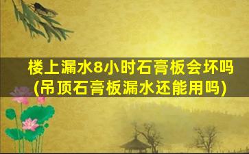 楼上漏水8小时石膏板会坏吗(吊顶石膏板漏水还能用吗)
