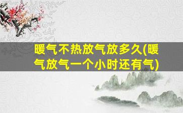 暖气不热放气放多久(暖气放气一个小时还有气)