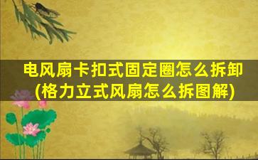电风扇卡扣式固定圈怎么拆卸(格力立式风扇怎么拆图解)