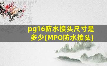 pg16防水接头尺寸是多少(MPO防水接头)