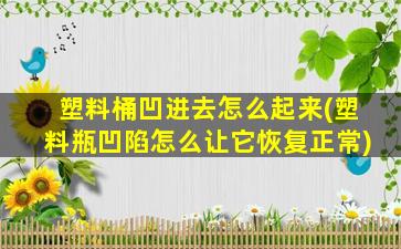 塑料桶凹进去怎么起来(塑料瓶凹陷怎么让它恢复正常)