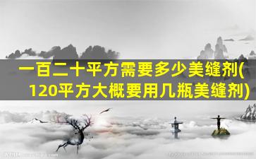 一百二十平方需要多少美缝剂(120平方大概要用几瓶美缝剂)