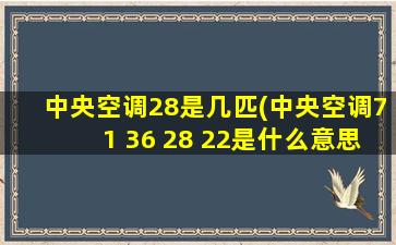 中央空调28是几匹(中央空调71 36 28 22是什么意思)