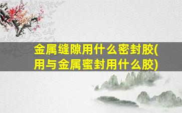 金属缝隙用什么密封胶(用与金属蜜封用什么胶)