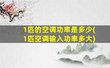 1匹的空调功率是多少(1匹空调输入功率多大)