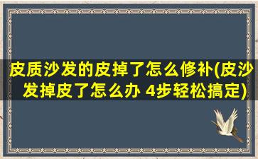 皮质沙发的皮掉了怎么修补(皮沙发掉皮了怎么办 4步轻松搞定)
