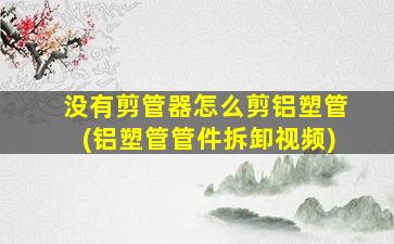 没有剪管器怎么剪铝塑管(铝塑管管件拆卸视频)