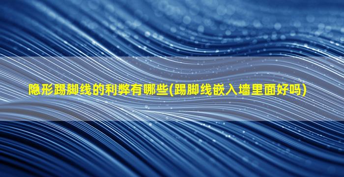 隐形踢脚线的利弊有哪些(踢脚线嵌入墙里面好吗)