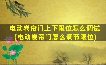 电动卷帘门上下限位怎么调试(电动卷帘门怎么调节限位)