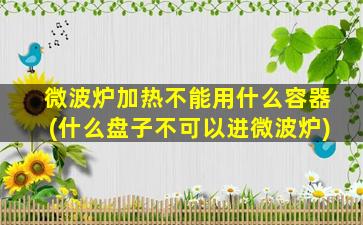 微波炉加热不能用什么容器(什么盘子不可以进微波炉)