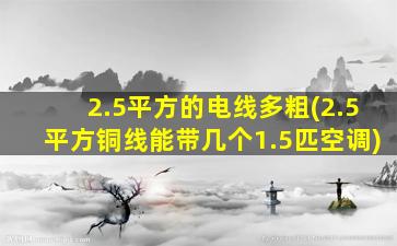 2.5平方的电线多粗(2.5平方铜线能带几个1.5匹空调)