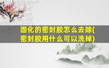 固化的密封胶怎么去除(密封胶用什么可以洗掉)