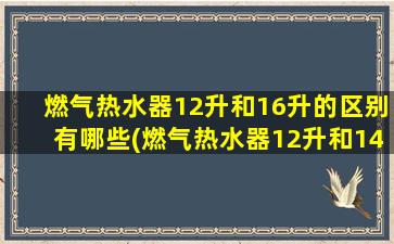 燃气热水器12升和16升的区别有哪些(燃气热水器12升和14升)