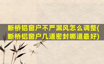 断桥铝窗户不严漏风怎么调整(断桥铝窗户几道密封哪道最好)