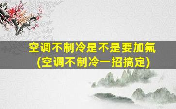 空调不制冷是不是要加氟(空调不制冷一招搞定)