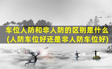 车位人防和非人防的区别是什么(人防车位好还是非人防车位好)